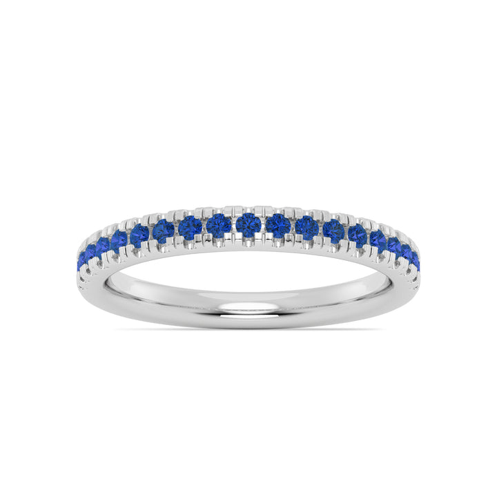 Round Sapphire Pave Band