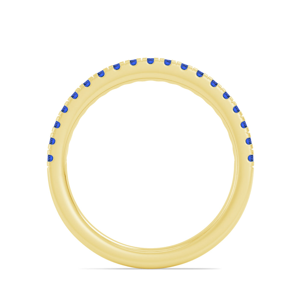 Round Sapphire Pave Band