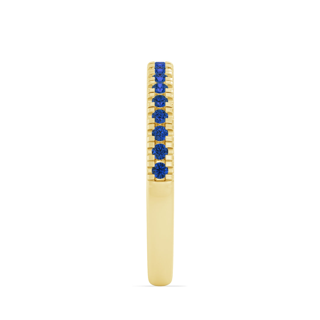 Round Sapphire Pave Band