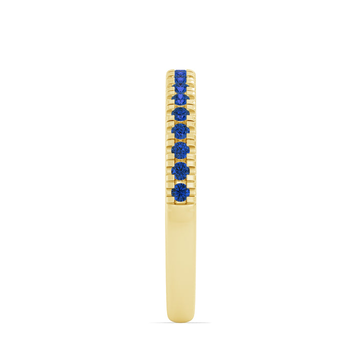 Round Sapphire Pave Band