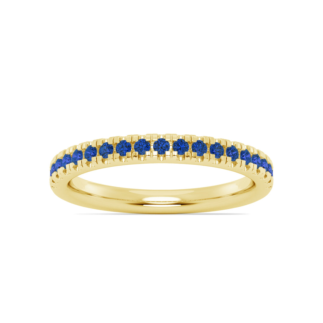 Round Sapphire Pave Band
