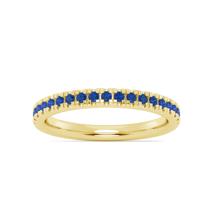 Round Sapphire Pave Band