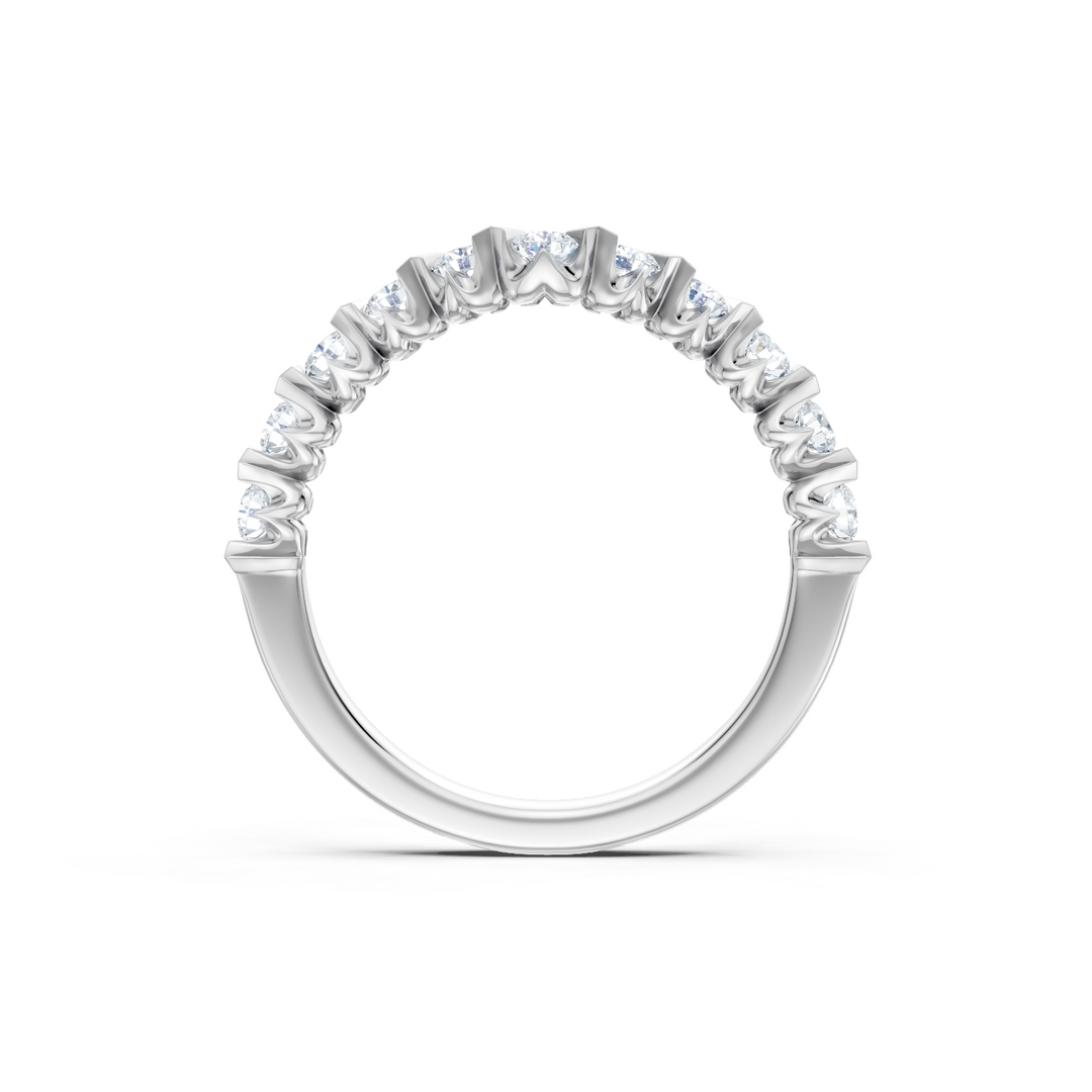 Lab Created Round Diamond Imagine Set Wrap Contour Band
