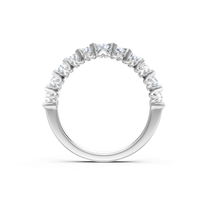 Lab Created Round Diamond Imagine Set Wrap Contour Band