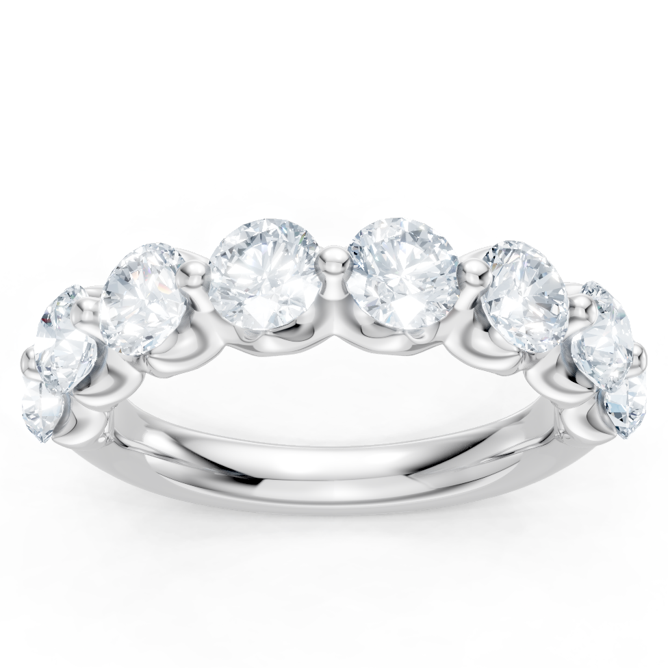 Lab Grown Single Prong Round Anniversary Band 1.5 ctw