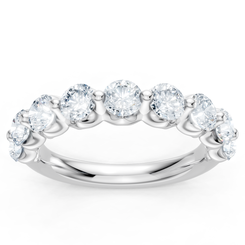 Lab Grown Single Prong Anniversary Band 2 ctw