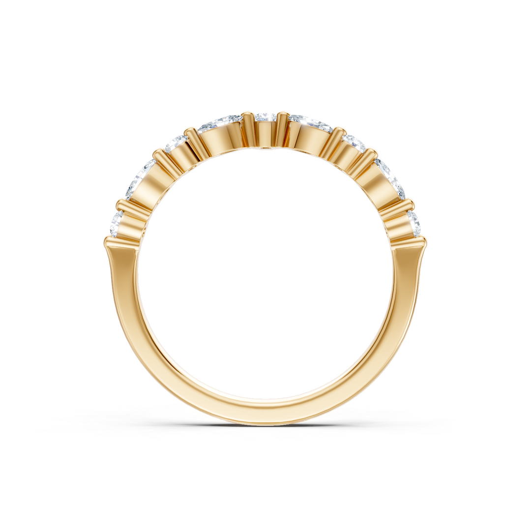 Round and Marquise Imagine Set Single Prong Contour Band