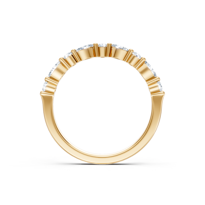 Round and Marquise Imagine Set Single Prong Contour Band