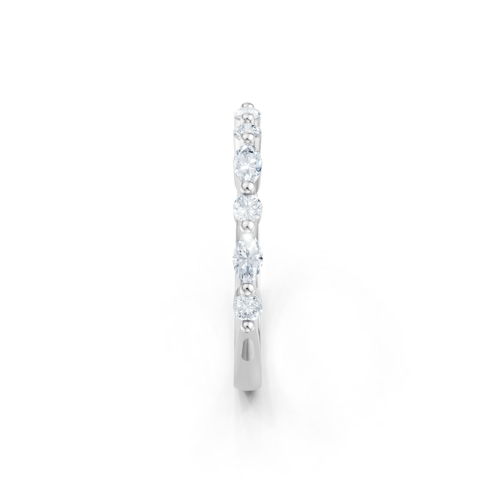 Lab Created Round and Marquise Alternating Imagine Set Band