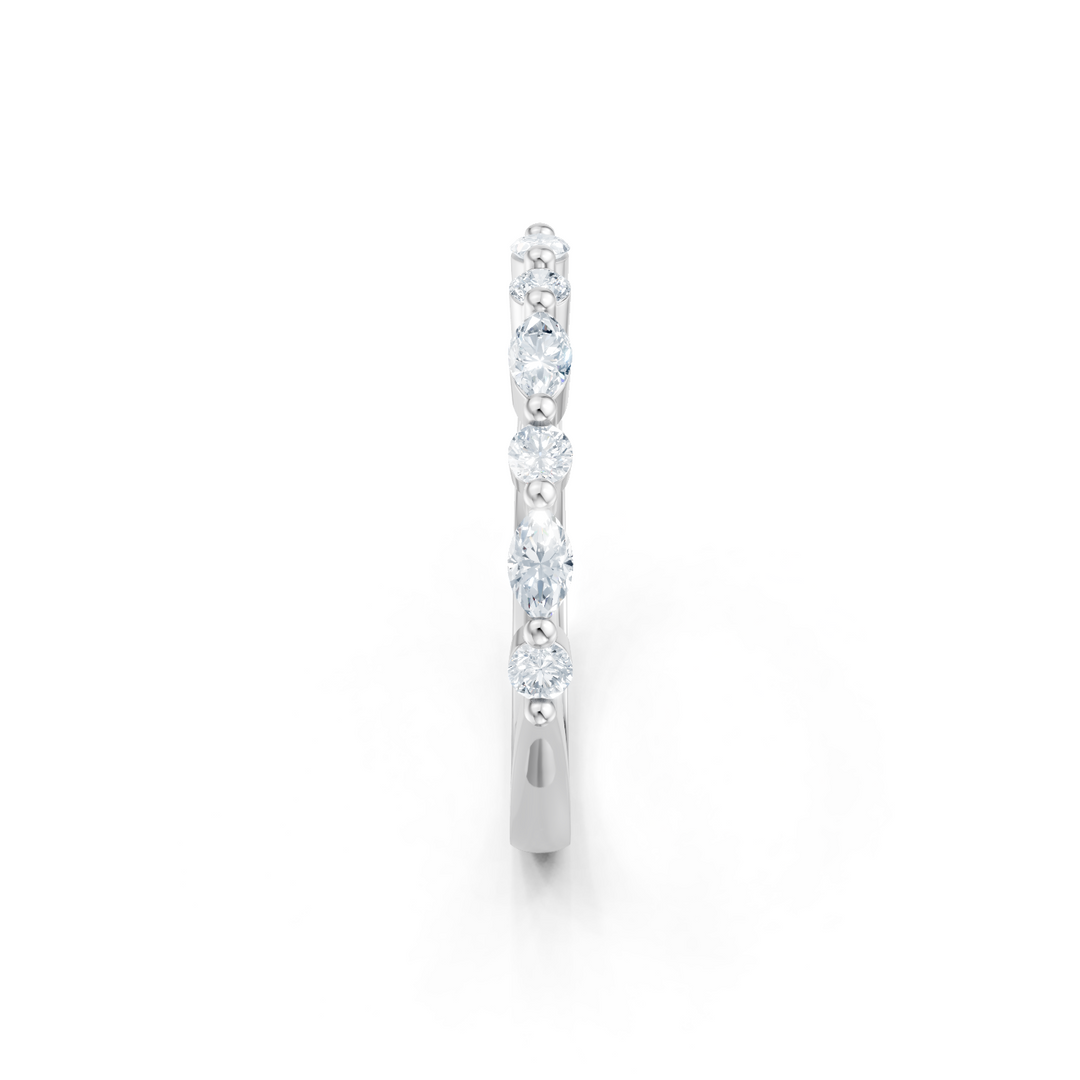 Lab Created Round and Marquise Alternating Imagine Set Band