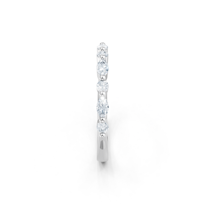Lab Created Round and Marquise Alternating Imagine Set Band