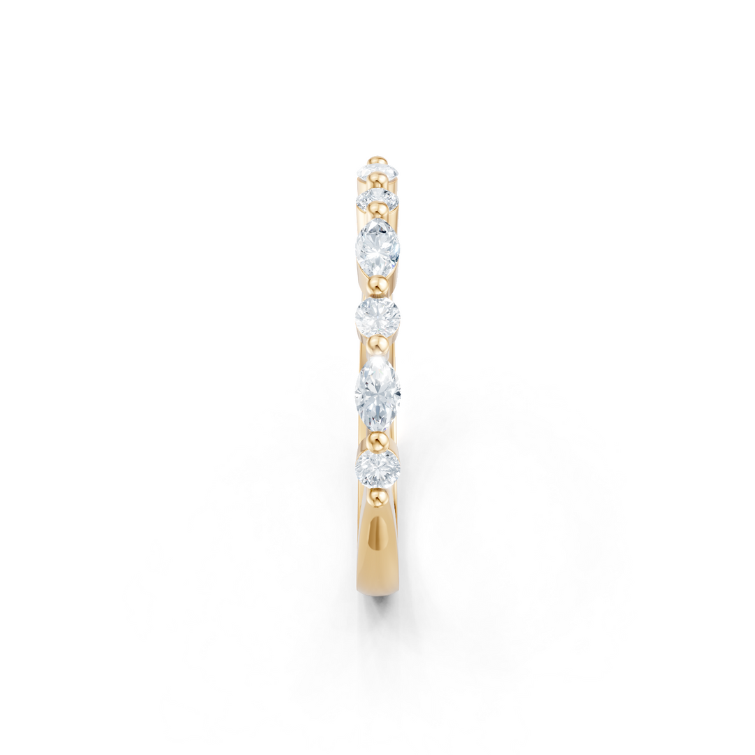 Lab Created Round and Marquise Alternating Imagine Set Band