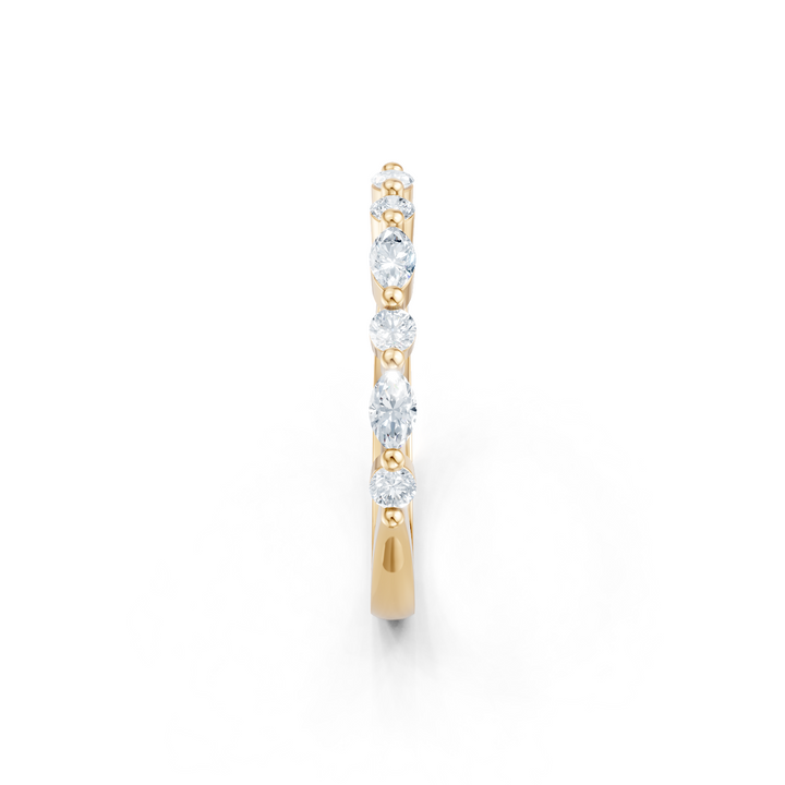 Lab Created Round and Marquise Alternating Imagine Set Band