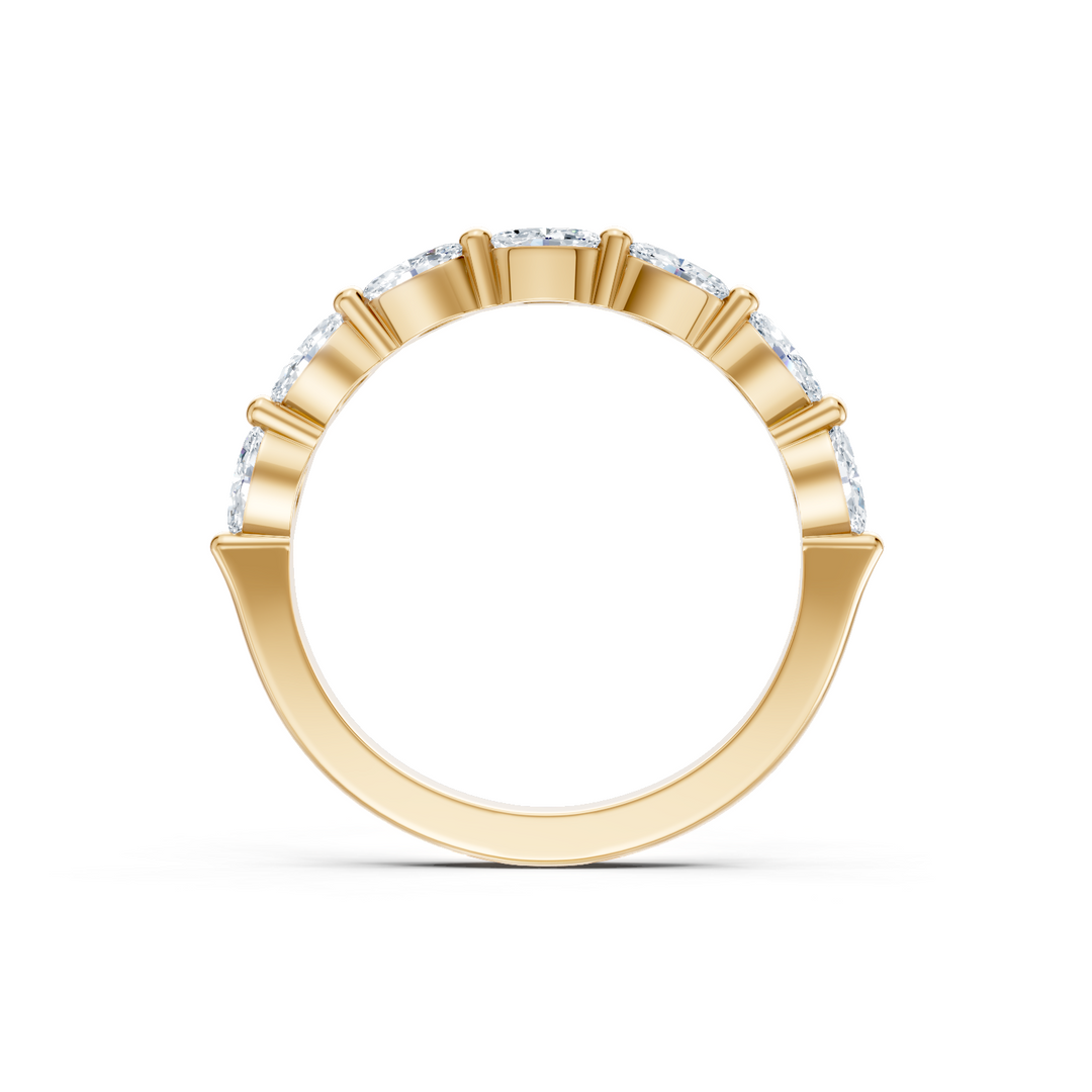 Lab Created 7 Stone Marquise Imagine Set Band