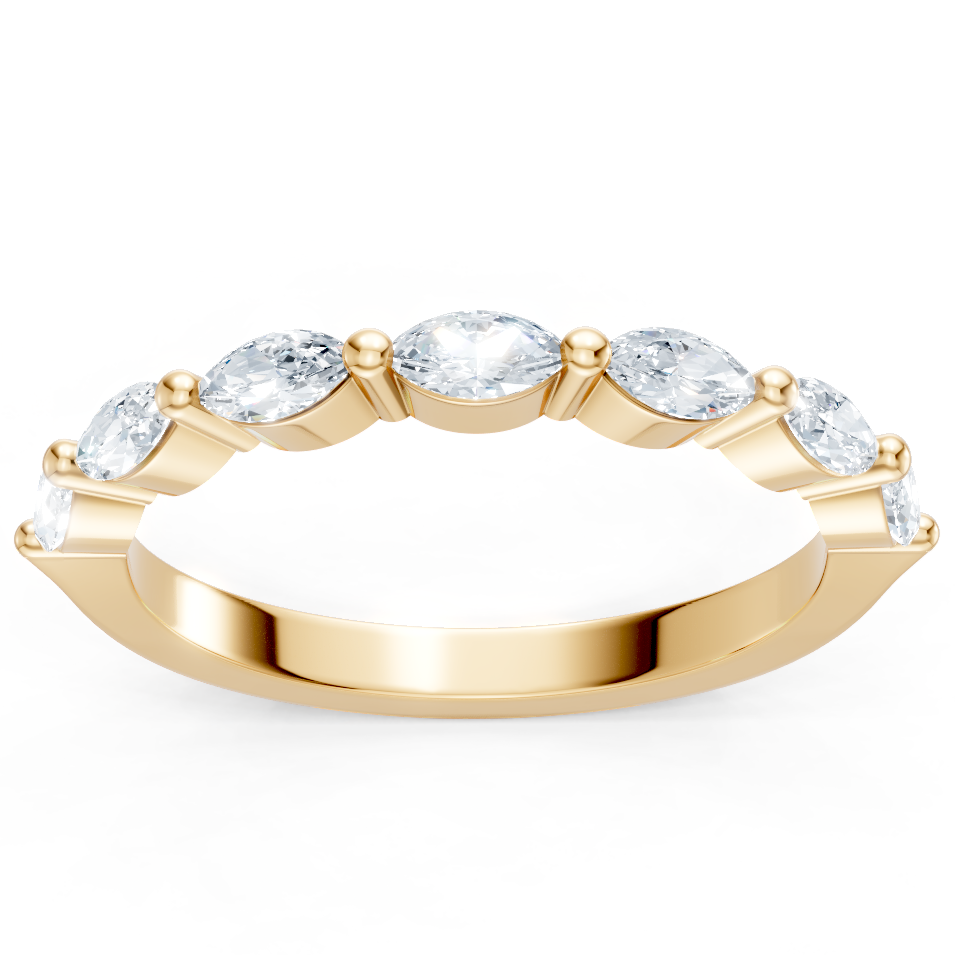 Lab Created 7 Stone Marquise Imagine Set Band