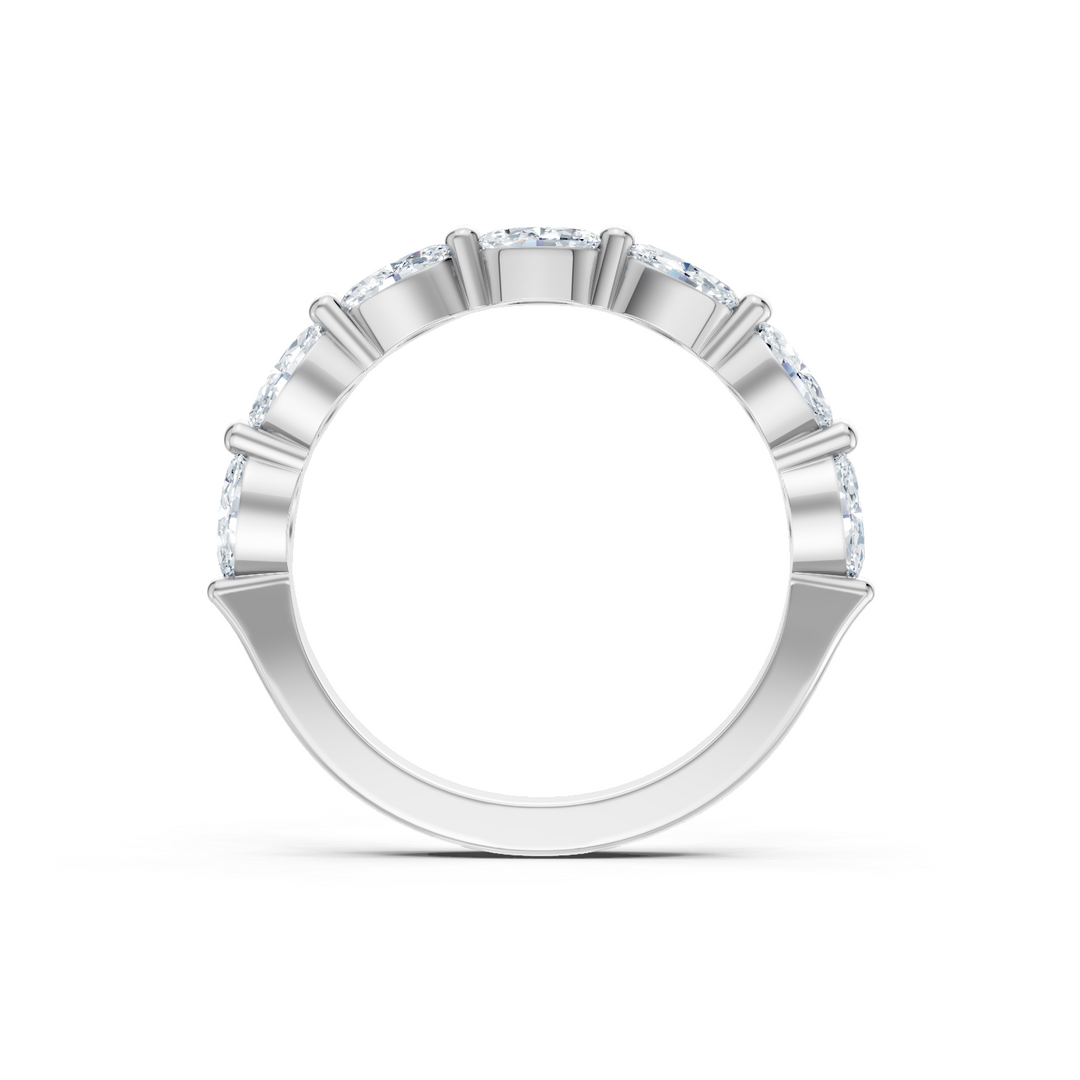 Lab Created 7 Stone Marquise Imagine Set Band