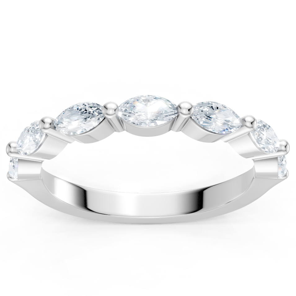Lab Created 7 Stone Marquise Imagine Set Band