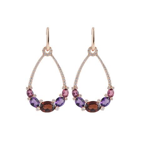 14KT Gold Multi-Stone Earrings