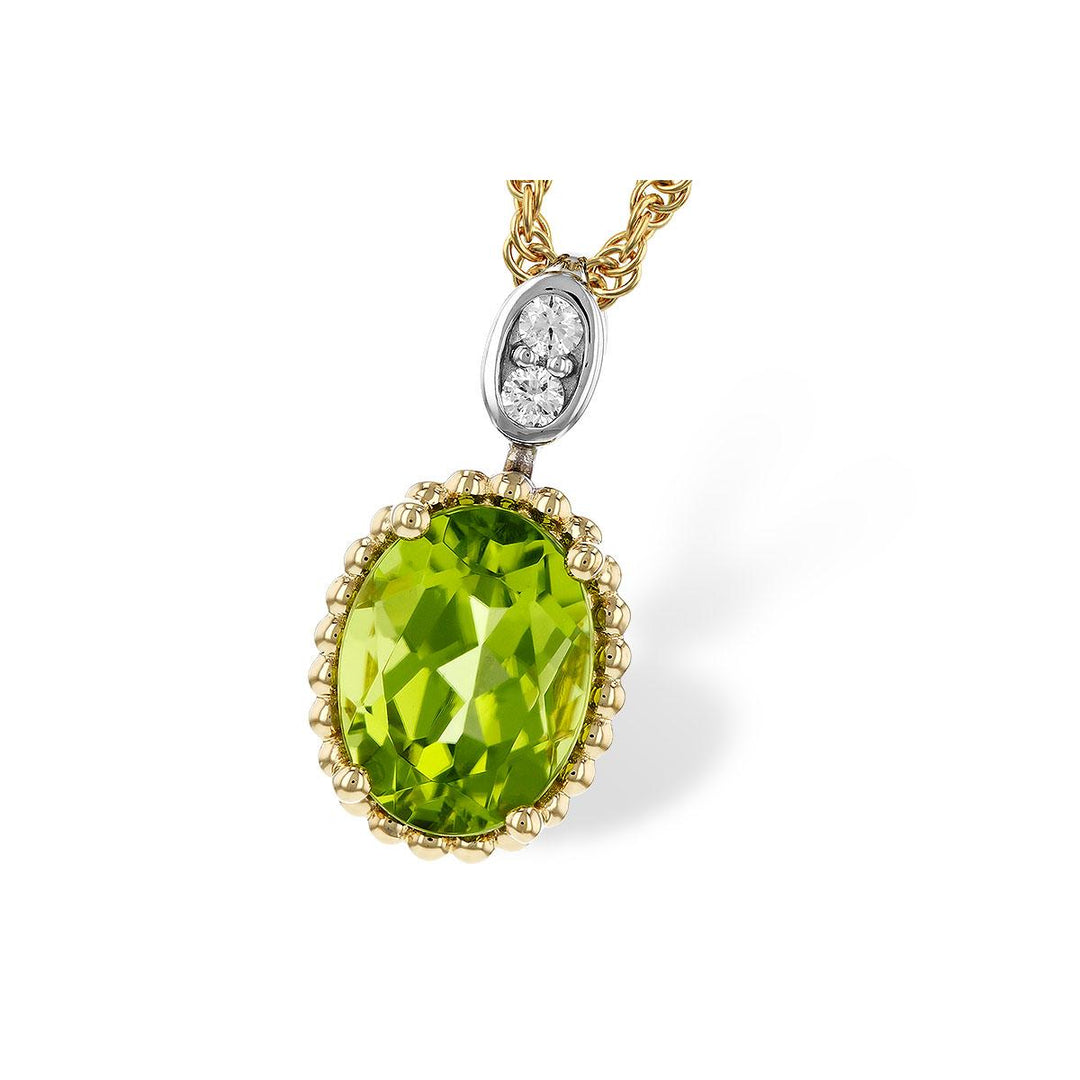 14KT Gold Peridot Necklace