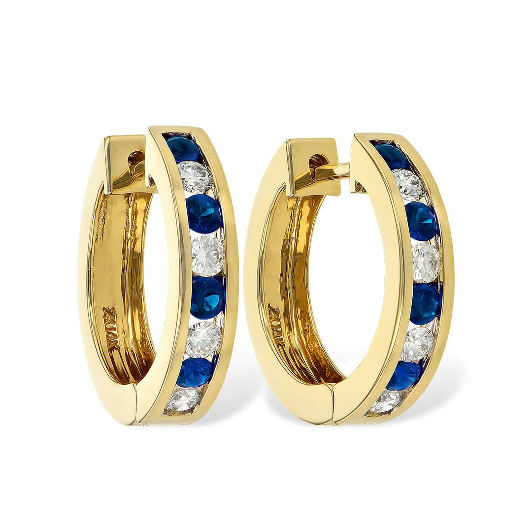 14KT Gold Sapphire Earrings