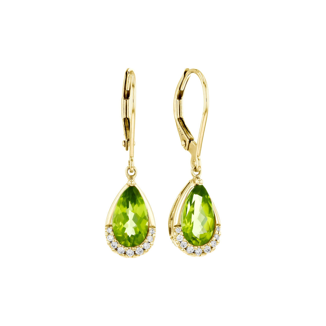 14KT Gold Peridot Earrings