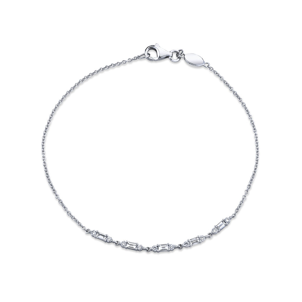 Round & Baguette Diamond Bracelet