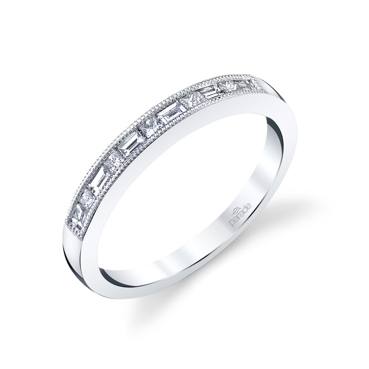Diamond Milgrain Band