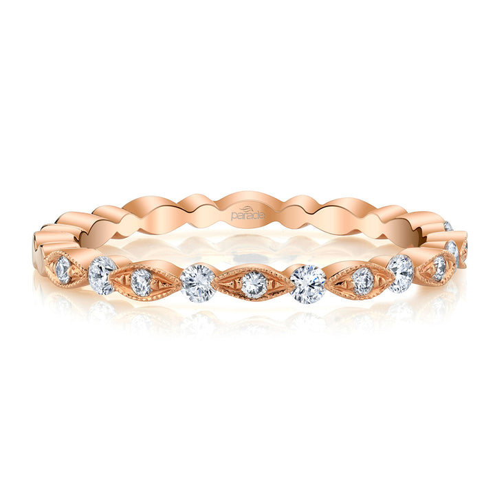 Marquise & Round Diamond Stackable Band