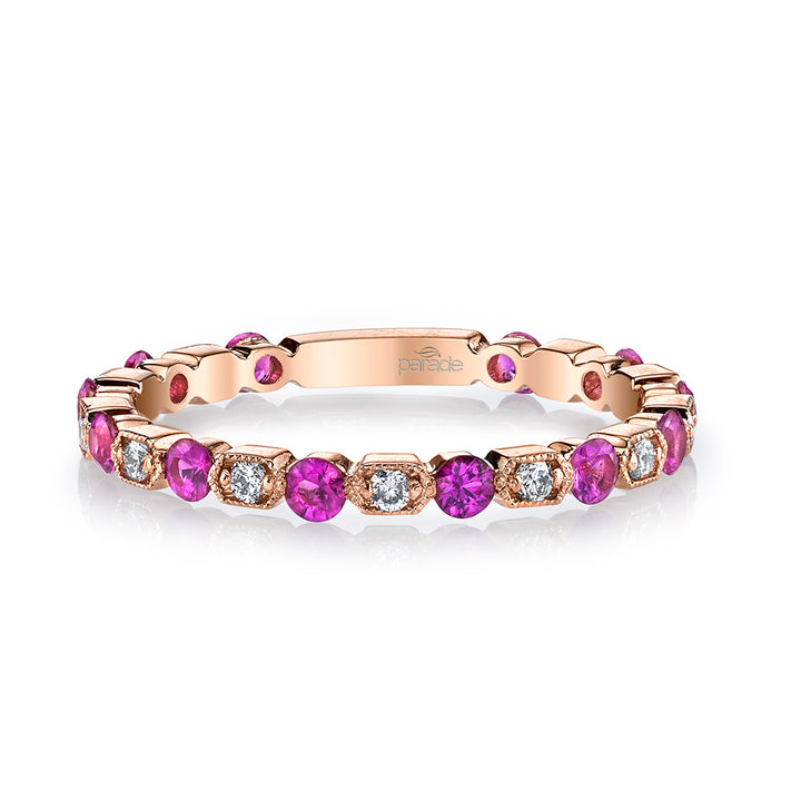 Diamond Milgrain Band