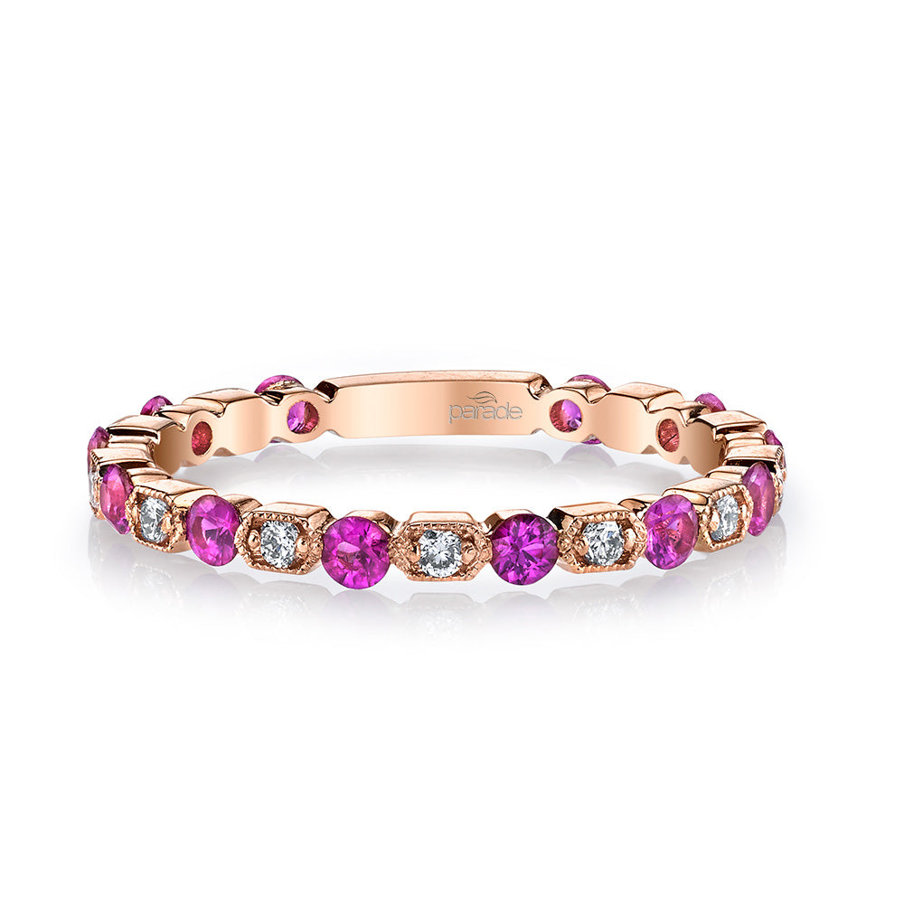 Diamond Milgrain Band