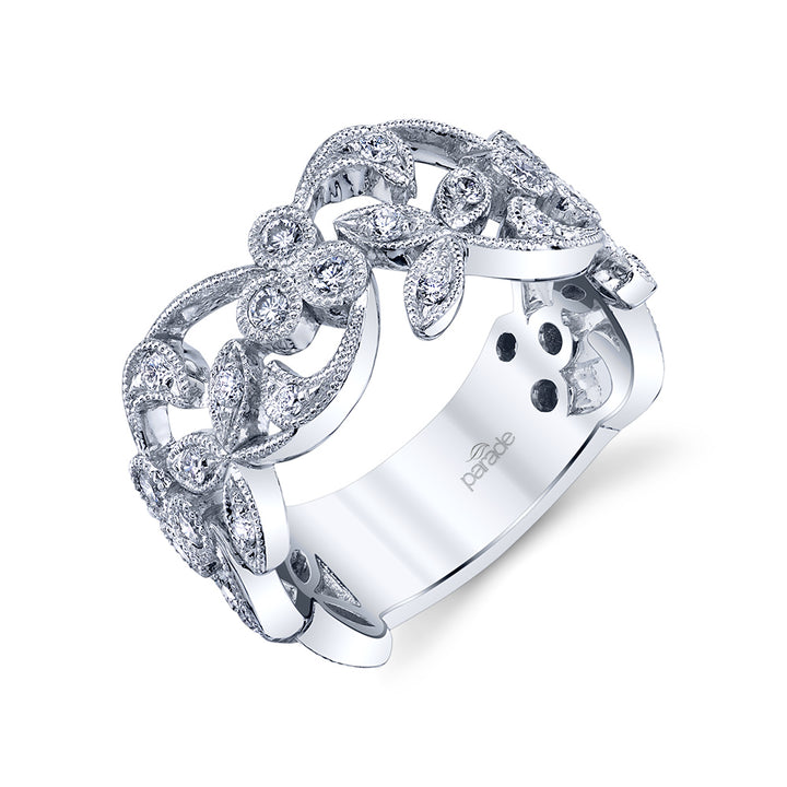 Diamond Milgrain Band