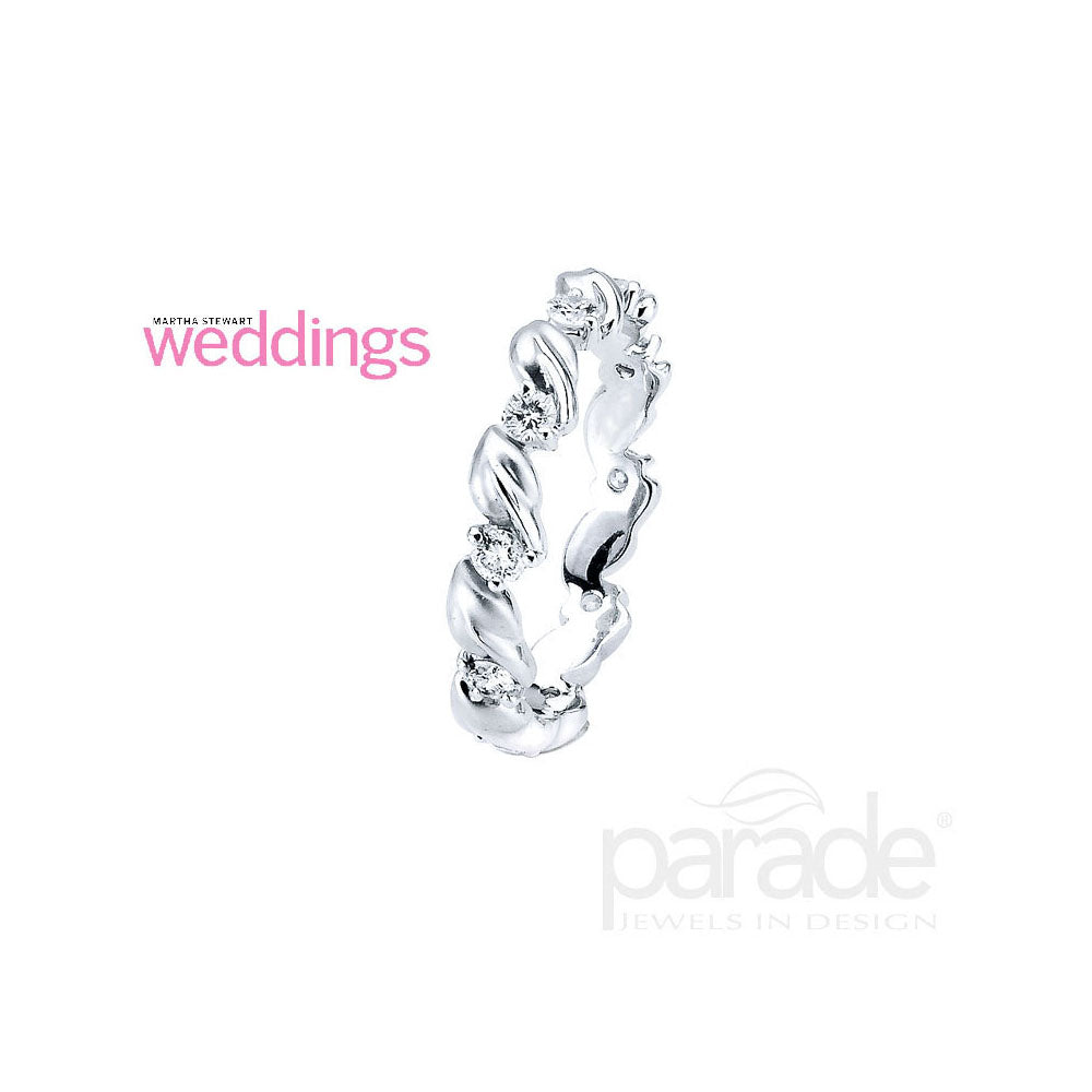 Diamond Lyria Leaves Eternity Band