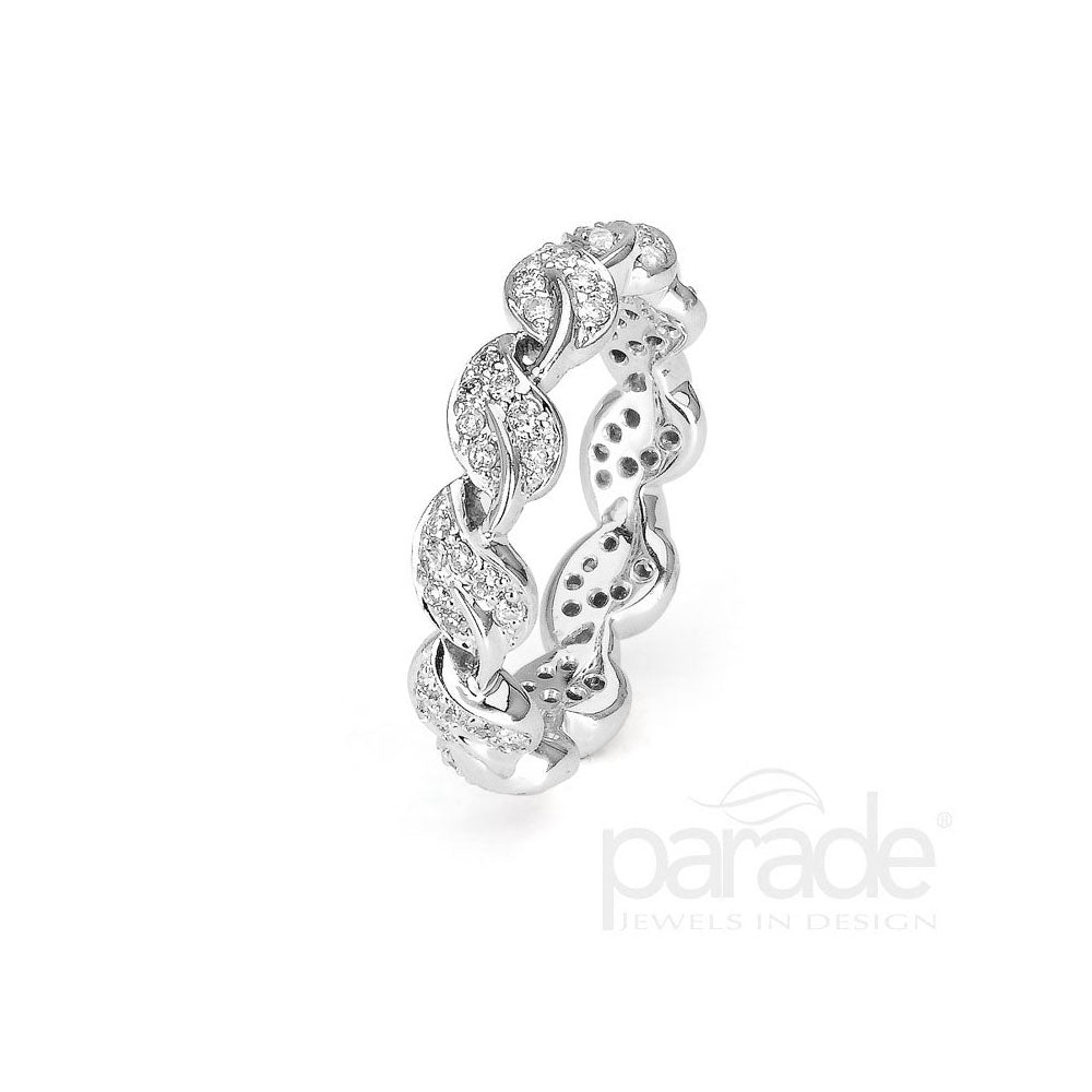 Diamond Lyria Leaves Eternity Band