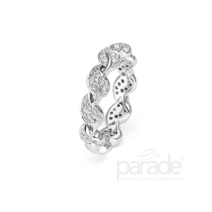 Diamond Lyria Leaves Eternity Band