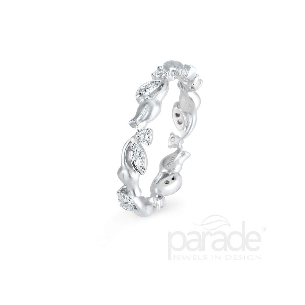 Diamond Lyria Leaves Eternity Band
