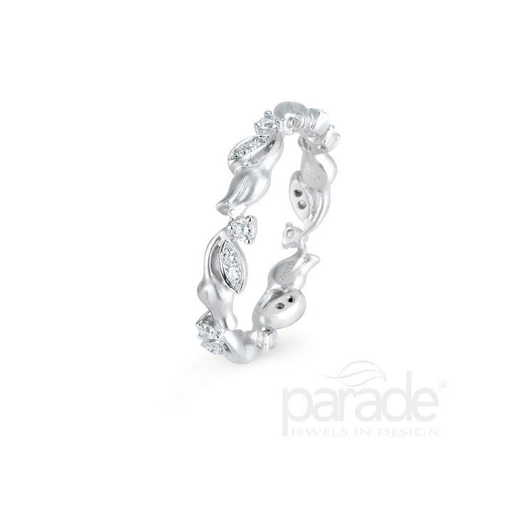 Diamond Lyria Leaves Eternity Band