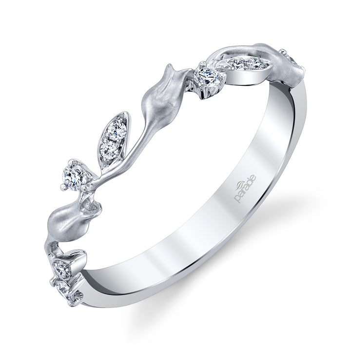 Diamond Lyria Leaves Eternity Band