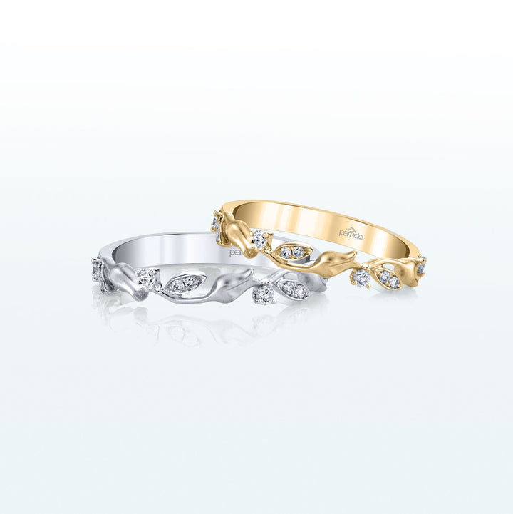 Diamond Lyria Leaves Eternity Band