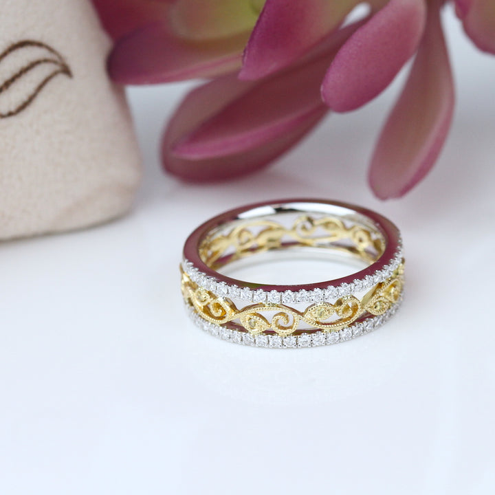 Yellow Diamond Eternity Band