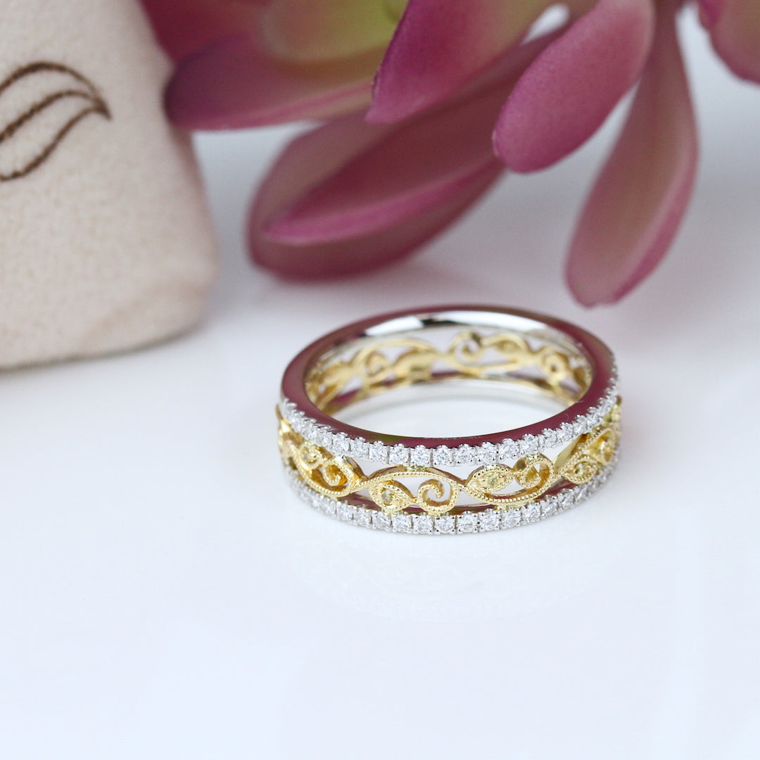 Yellow Diamond Eternity Band
