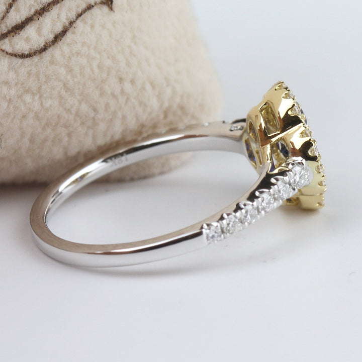 Blue Sapphire & Diamond Clover Ring