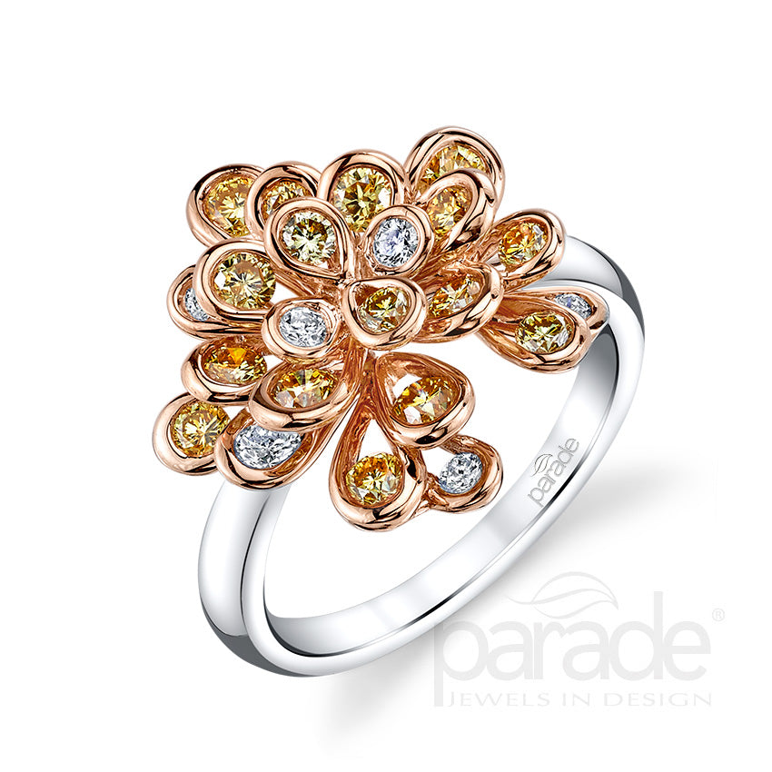 Fancy Color Diamond Cluster Band