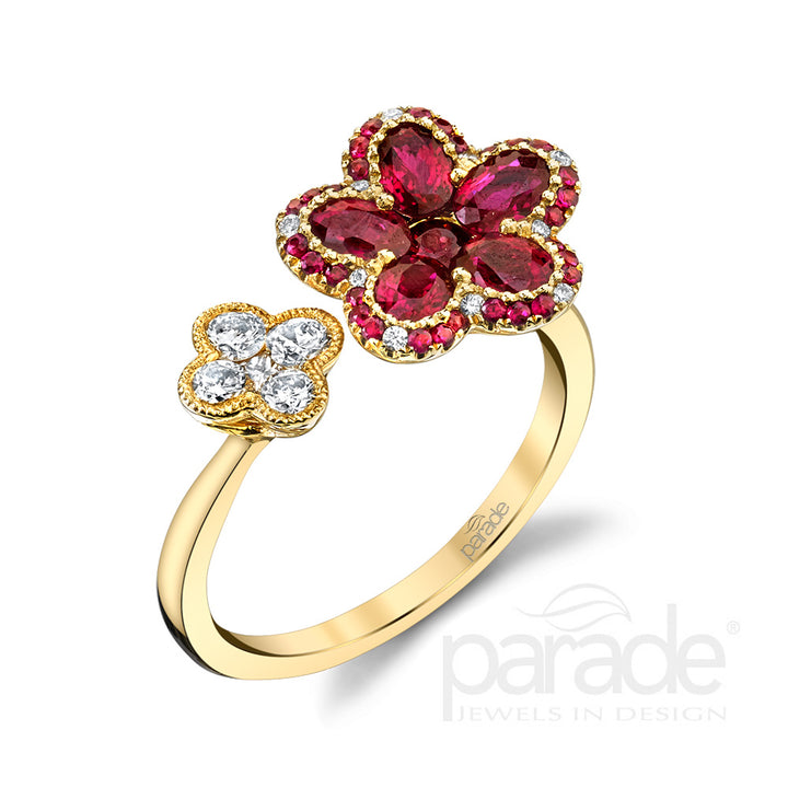 1.38 Carat Ruby & Diamond Ring