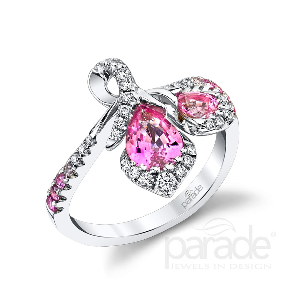 Pink Sapphire & Diamond Band