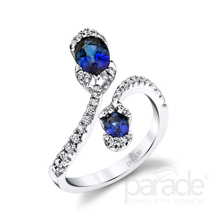 1.22 Carat Blue Sapphire & Diamond Ring