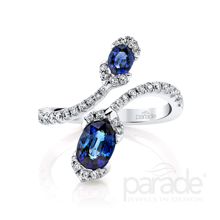 1.22 Carat Blue Sapphire & Diamond Ring