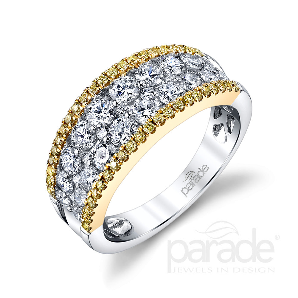 1.58 Carat Fancy Yellow Diamond Band