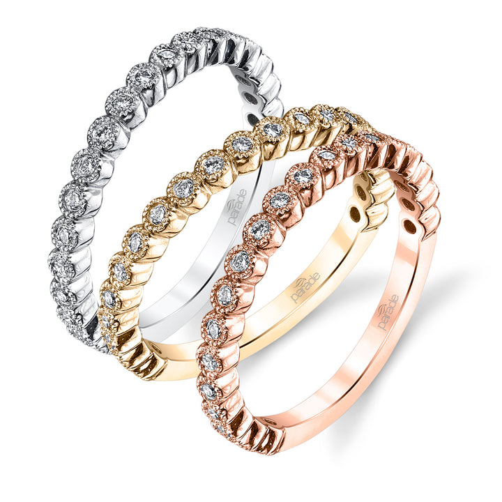 Round Diamond Stackable Band