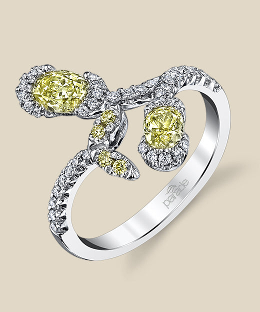 0.87 Carat Fancy Yellow Diamond Ring