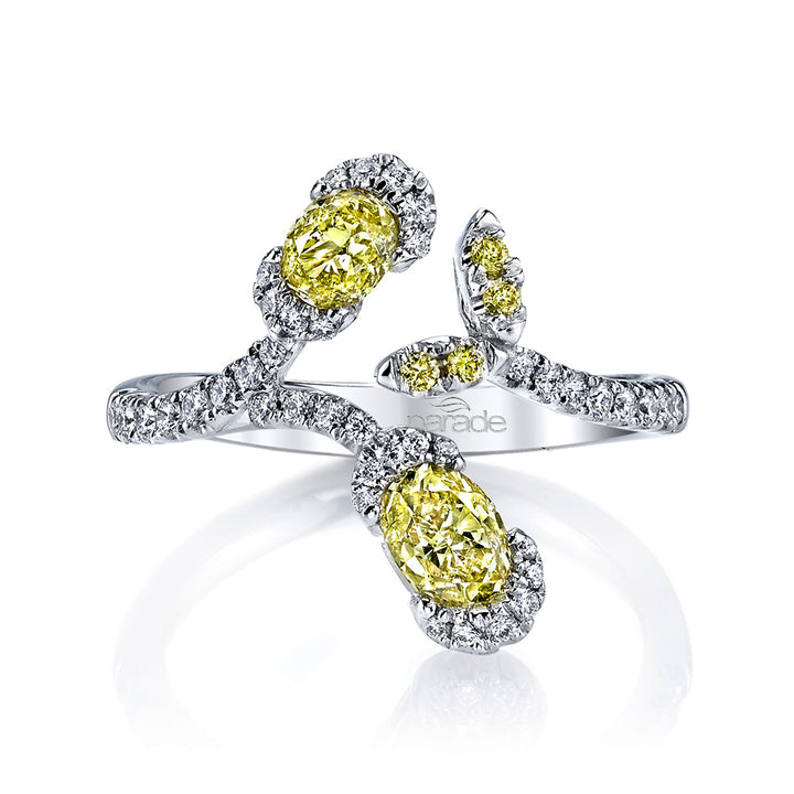 0.87 Carat Fancy Yellow Diamond Ring